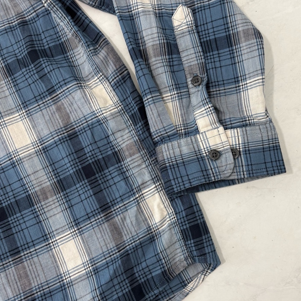 Carhartt Men’s 2XL Blue Plaid Relaxed Fit Button Up Shirt Workwear Utility - Picture 5 of 7